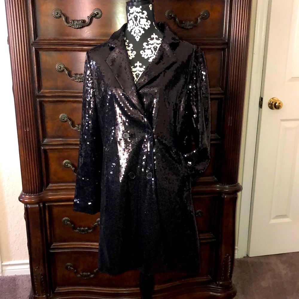 Womens Black Sequence Jacket